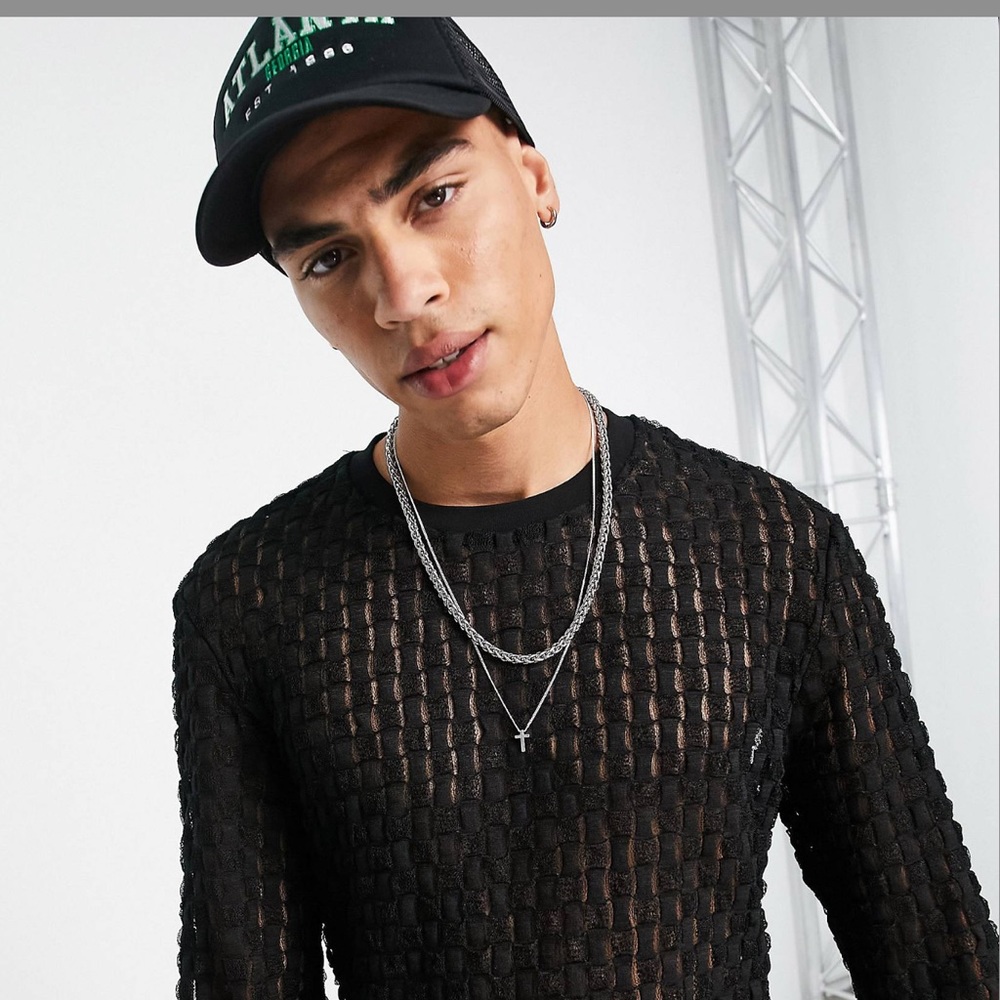 Men’s XXL Muscle Fit Sheer Pullover - Picture 4 of 4